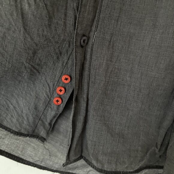 Sovereign Code Shirt Size XL Dark Gray Button Up Long Roll Tab Sleeves Western - Picture 3 of 15